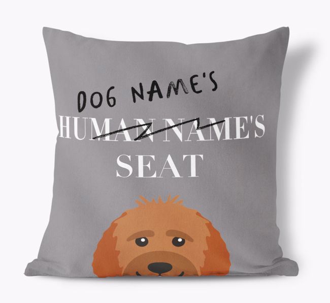 Human's Seat: Personalized {breedFullName} Canvas Pillow